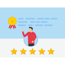 پیش‌نمایش فایل businessman-review-by-giving-rating-5-stars-9743453 از پک کسب و کار