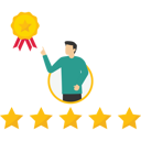 پیش‌نمایش فایل businessman-review-by-giving-rating-5-stars-9743454 از پک کسب و کار