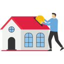 پیش‌نمایش فایل man-putting-coin-into-house-9743421 از پک کسب و کار