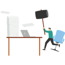 پیش‌نمایش فایل angry-boss-smashed-the-computer-on-the-desk-9874298 از پک کسب و کار