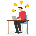 پیش‌نمایش فایل young-man-sitting-on-a-desk-thinking-about-business-idea-9874307 از پک کسب و کار