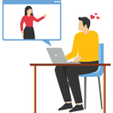 پیش‌نمایش فایل young-woman-make-online-conversation-with-man-via-laptop-9874285 از پک کسب و کار