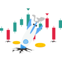 پیش‌نمایش فایل bitcoin-rocket-could-not-reach-the-moon-9759896 از پک تصویرسازی کسب‌وکار