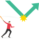 پیش‌نمایش فایل businessman-making-a-graph-that-falls-back-up-9759927 از پک تصویرسازی کسب‌وکار