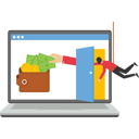 پیش‌نمایش فایل computer-hacker-stealing-money-online-9759916 از پک تصویرسازی کسب‌وکار
