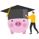 پیش‌نمایش فایل piggy-bank-wearing-graduated-hat-9759901 از پک تصویرسازی کسب‌وکار