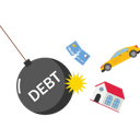 پیش‌نمایش فایل stress-wallet-carrying-debt-burden-9759929 از پک تصویرسازی کسب‌وکار