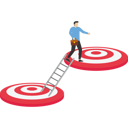 پیش‌نمایش فایل businessman-climb-up-ladder-reaching-goal-target-9794881 از پک کسب و کار