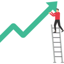 پیش‌نمایش فایل businessman-climbs-the-stairs-pushing-the-graph-higher-9815437 از پک کسب و کار