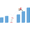 پیش‌نمایش فایل businessman-takes-risks-jumping-to-a-higher-graph-9815424 از پک کسب و کار