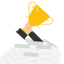 پیش‌نمایش فایل champion-businessman-holding-in-hand-prize-achievement-reward-trophy-9815429 از پک کسب و کار