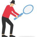 پیش‌نمایش فایل man-detective-holding-huge-magnifying-glass-and-thinking-about-evidence-and-result-10281819 از پک کسب و کار