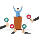پیش‌نمایش فایل young-man-campaign-speech-10962490 از پک کسب و کار