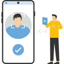 پیش‌نمایش فایل man-authentication-by-facial-recognition-11104763 از پک تصویرسازی کسب‌وکار