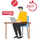 پیش‌نمایش فایل 24-hours-open-customer-service-11263911 از پک کسب و کار
