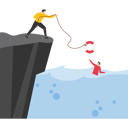 پیش‌نمایش فایل businessman-throwing-lifebuoy-to-rescue-companion-11790426 از پک کسب و کار