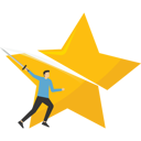 پیش‌نمایش فایل businessman-credit-score-staff-sawing-star-to-downgrade-or-reduce-score-11965601 از پک کسب و کار