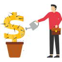 پیش‌نمایش فایل businessman-watering-a-money-flower-11965614 از پک کسب و کار