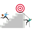 پیش‌نمایش فایل two-businessmen-use-different-way-by-escalator-and-stair-11991429 از پک کسب و کار