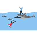 پیش‌نمایش فایل big-fish-with-dollar-sign-eating-many-small-ones-11984481 از پک تصویرسازی کسب‌وکار