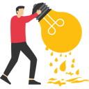پیش‌نمایش فایل businessman-holding-melted-light-bulb-11984490 از پک تصویرسازی کسب‌وکار