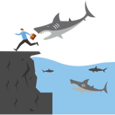 پیش‌نمایش فایل businessman-run-away-from-shark-11984483 از پک تصویرسازی کسب‌وکار