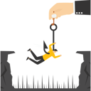 پیش‌نمایش فایل businessman-hanging-in-the-hook-over-the-cliff-12093173 از پک کسب و کار