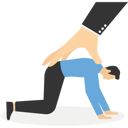 پیش‌نمایش فایل employe-resist-huge-boss-hand-push-her-down-12093172 از پک کسب و کار