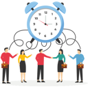 پیش‌نمایش فایل business-people-think-about-flexible-working-hours-12122775 از پک کسب و کار