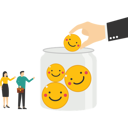پیش‌نمایش فایل businessman-and-woman-collect-funny-and-positive-emoticons-into-glass-jar-12135016 از پک کسب و کار
