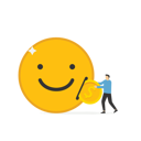 پیش‌نمایش فایل businessman-hand-put-coin-on-smile-emoji-12134998 از پک کسب و کار
