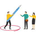پیش‌نمایش فایل businessman-using-pencil-to-draw-personal-space-circle-to-protect-from-coworker-12135008 از پک کسب و کار