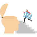 پیش‌نمایش فایل businessman-holding-calculator-climbing-ladder-on-big-head-12163264 از پک کسب و کار