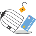 پیش‌نمایش فایل bank-card-with-key-free-himself-from-cage-12208033 از پک کسب و کار