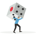 پیش‌نمایش فایل businessman-carrying-huge-dice-12208045 از پک کسب و کار