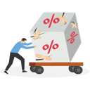 پیش‌نمایش فایل businessman-walking-with-bandage-repaired-cube-block-with-percentage-shape-12208050 از پک کسب و کار