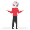پیش‌نمایش فایل businessman-with-folded-arms-stands-with-cube-block-with-percentage-symbol-12208048 از پک کسب و کار