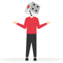 پیش‌نمایش فایل businessman-with-folded-arms-stands-with-large-casino-dice-instead-of-his-head-12208047 از پک کسب و کار