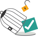 پیش‌نمایش فایل completed-checkbox-with-key-free-himself-from-cage-12208034 از پک کسب و کار