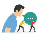 پیش‌نمایش فایل businessmen-withstand-pressure-on-speech-bubble-12227201 از پک کسب و کار