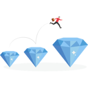 پیش‌نمایش فایل businessman-running-on-diamond-profit-12288717 از پک کسب و کار