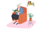 پیش‌نمایش فایل aged-woman-reading-book-3012861 از پک افراد مسن