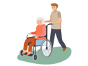 پیش‌نمایش فایل boy-helping-old-aged-woman-with-wheelchair-3012860 از پک افراد مسن