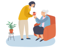 پیش‌نمایش فایل daughter-giving-tea-to-her-grandmother-3012855 از پک افراد مسن