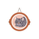پیش‌نمایش فایل cat-in-hanging-picture-frame-11904833 از پک گربه های کارتونی ناز که گاز می گیرند یا دراز می کشند