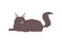 پیش‌نمایش فایل fluffy-cat-for-stickers-and-prints-11904814 از پک گربه های کارتونی ناز که گاز می گیرند یا دراز می کشند