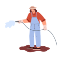 پیش‌نمایش فایل farmer-worker-watering-plants-with-hose-11909955 از پک تجهیزات مزرعه