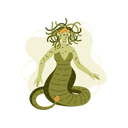 پیش‌نمایش فایل body-of-woman-with-snakes-on-head-11910033 از پک موجودات افسانه ای