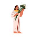 پیش‌نمایش فایل ancient-egyptian-pharaoh-with-lotus-flowers-12324602 از پک شخصیت های مصر باستان