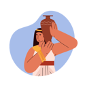 پیش‌نمایش فایل ancient-egyptian-woman-with-a-jug-for-water-12324596 از پک شخصیت های مصر باستان